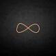 'Infinity' neon sign