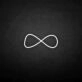 'Infinity' neon sign