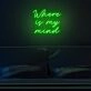 Where Is My Mind Neon Sign for artistic and thoughtful decor