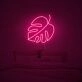 Monstera Leaf Neon Sign adds a tropical touch to any room