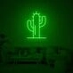 Cactus Neon Sign perfect for desert-themed rooms