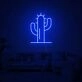 Cactus Neon Sign perfect for desert-themed rooms