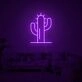 Cactus Neon Sign perfect for desert-themed rooms