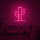 Cactus Neon Sign perfect for desert-themed rooms