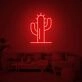 Cactus Neon Sign perfect for desert-themed rooms