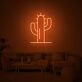 Cactus Neon Sign perfect for desert-themed rooms