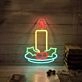 Candle Neon Sign adds warmth to cozy spaces