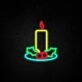 Candle Neon Sign adds warmth to cozy spaces