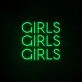 Girls Girls Girls Neon Sign perfect for fun party decor