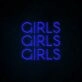 Girls Girls Girls Neon Sign perfect for fun party decor