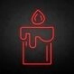 'Candle' neon sign