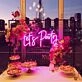 Lets Party Neon Sign perfect for lively party settings