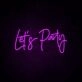 Lets Party Neon Sign perfect for lively party settings