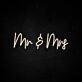 Mr Mrs Neon Sign ideal for wedding celebrations