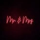 Mr Mrs Neon Sign ideal for wedding celebrations