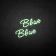 Blue' neon sign