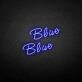Blue' neon sign