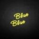 Blue' neon sign
