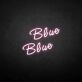 Blue' neon sign