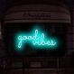 Good Vibes Neon Sign adds positivity to any room