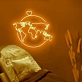 World map - globe with a heart