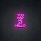 You Had Me At Hello Neon Sign adds a charming touch