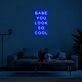 Babe You Look So Cool Neon Sign adds a stylish touch