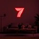7 Neon Sign adds a unique touch to any room