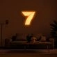 7 Neon Sign adds a unique touch to any room