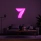 7 Neon Sign adds a unique touch to any room