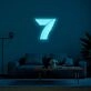 7 Neon Sign adds a unique touch to any room