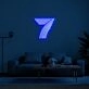 7 Neon Sign adds a unique touch to any room