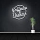 Caffeine Dreams Neon Sign for Coffee Lovers