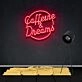 Caffeine Dreams Neon Sign for Coffee Lovers