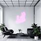 Falling Neon Sign for Dramatic Spaces