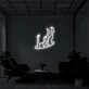 Falling Neon Sign for Dramatic Spaces