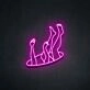 Falling Neon Sign for Dramatic Spaces