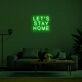 Lets Stay Home Neon Sign for Cozy Living Rooms