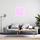 Lets Stay Home Neon Sign for Cozy Living Rooms