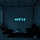 Hustle Neon Sign for Motivational Offices