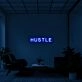 Hustle Neon Sign for Motivational Offices