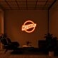 Hustle Logo Neon Sign for Motivational Spaces