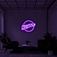 Hustle Logo Neon Sign for Motivational Spaces