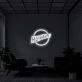 Hustle Logo Neon Sign for Motivational Spaces