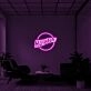 Hustle Logo Neon Sign for Motivational Spaces