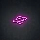 Planet Neon Sign for Cosmic Decor