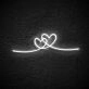 Double Heart Neon Sign for Romantic Settings