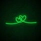 Double Heart Neon Sign for Romantic Settings