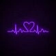 Heart Lines Neon Sign for Artistic Spaces