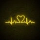Heart Lines Neon Sign for Artistic Spaces